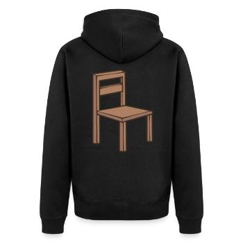 Chaise idée cadeau assis cadeau meubles - Veste à capuche bio Premium Unisexe - noir - Dos - Nico (187cm)