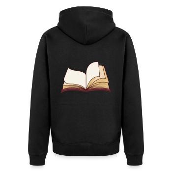 Livre Livres Lecture Leeeratte De livres Cadeau - Veste à capuche bio Premium Unisexe - noir - Dos - Nico (187cm)