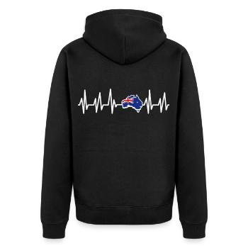 Australie - Veste à capuche bio Premium Unisexe - noir - Dos - Nico (187cm)