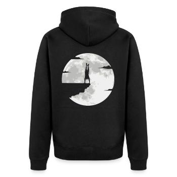Gymnastics full moon gymnastics apparatus gymnastics sport - Unisex Premium Organic Zip Hoodie - black - Back - Nico (187cm)