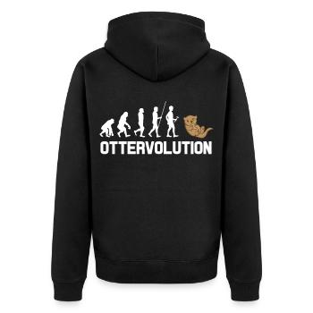 loutre - Veste à capuche bio Premium Unisexe - noir - Dos - Nico (187cm)