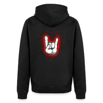 Rock n Roll - Veste à capuche bio Premium Unisexe - noir - Dos - Nico (187cm)