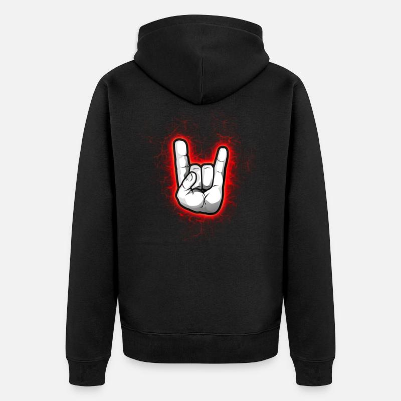 Rock n Roll - Veste à capuche bio Premium Unisexe - noir