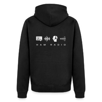 HAM Radio Ham Radio Amateur Radio Cadeau Cadeau - Veste à capuche bio Premium Unisexe - noir - Dos - Nico (187cm)
