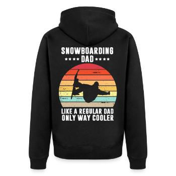 Snowboarding Dad Freestyle Snowboarder Winter Snow - Unisex Premium Bio Zip Hoodie - Schwarz - Hinten - Nico (187cm)