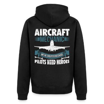 Mécanicien aéronautique - Veste à capuche bio Premium Unisexe - noir - Dos - Nico (187cm)