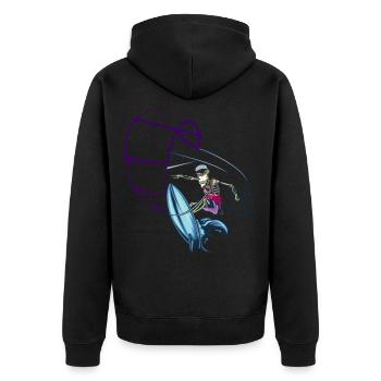 kitesurf - Veste à capuche bio Premium Unisexe - noir - Dos - Nico (187cm)