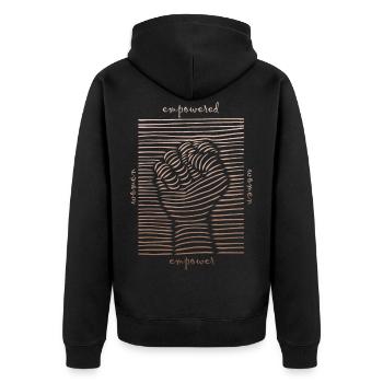 Empowered Women Empower Women Motivational - Unisex Premium Organic Zip Hoodie - black - Back - Nico (187cm)