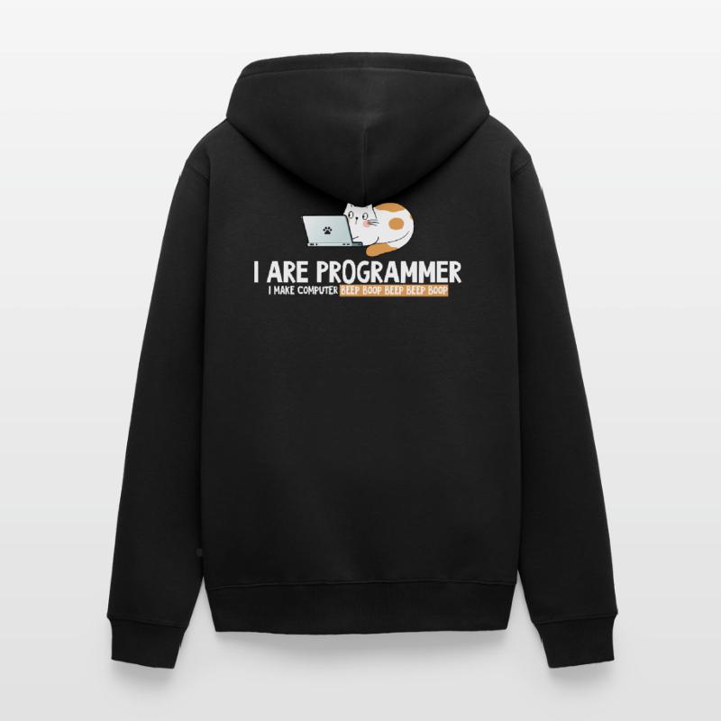 Ich programmierer Katzenprogrammierer Unisex Premium Bio Zip Hoodie