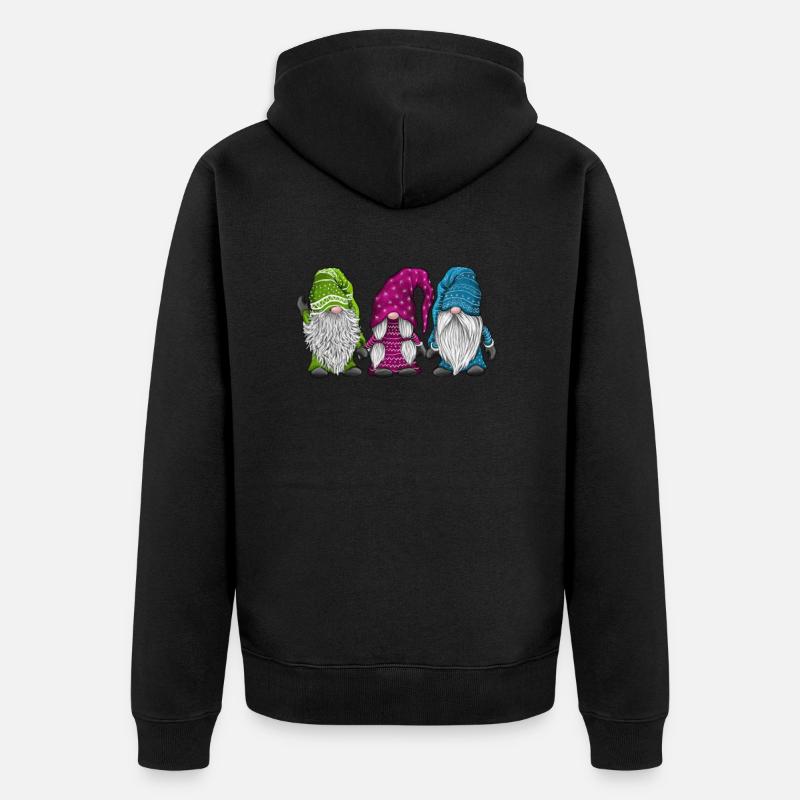 Noël elfes de Noël - Veste à capuche bio Premium Unisexe - noir