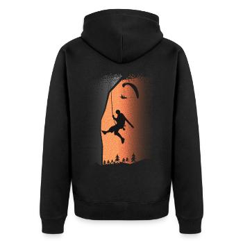 Escalade & Bouldern - GrimpeursBoulderer - Veste à capuche bio Premium Unisexe - noir - Dos - Nico (187cm)
