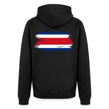Drapeau du Costa Rica drapeau - Veste à capuche bio Premium Unisexe - noir - Dos - Nico (187cm)