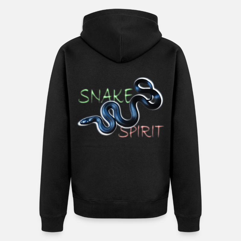 du serpent - Veste à capuche bio Premium Unisexe - noir
