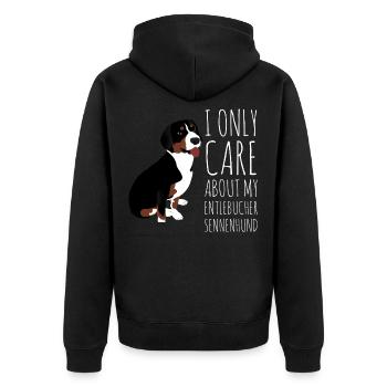 Entlebucher Sennenhund Dog Hund dog owner animal - Unisex Premium Organic Zip Hoodie - black - Back - Nico (187cm)