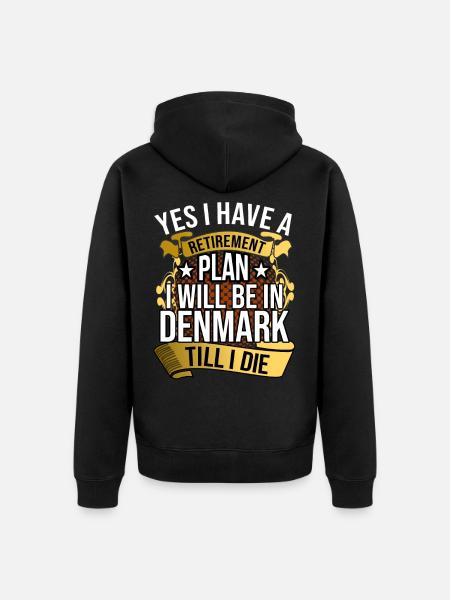 Denmark - Unisex Premium Organic Zip Hoodie - black
