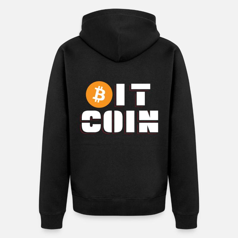 Bitcoin - Veste à capuche bio Premium Unisexe - noir