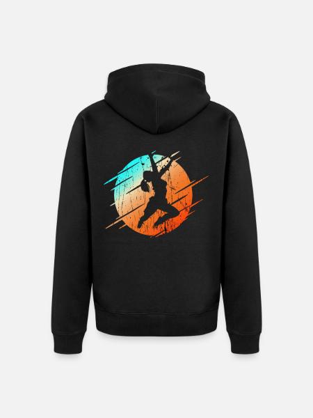 CLIMBING Extremsport Klettern - Unisex Premium Bio Zip Hoodie - Schwarz