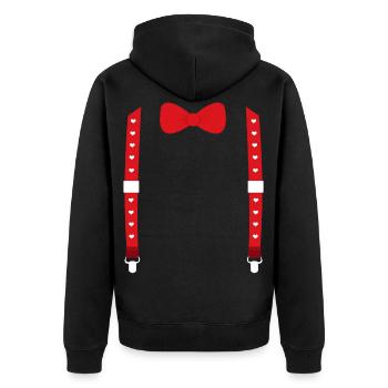 Tenue drôle de Saint Valentin pour couple romantique Tu - Veste à capuche bio Premium Unisexe - noir - Dos - Nico (187cm)