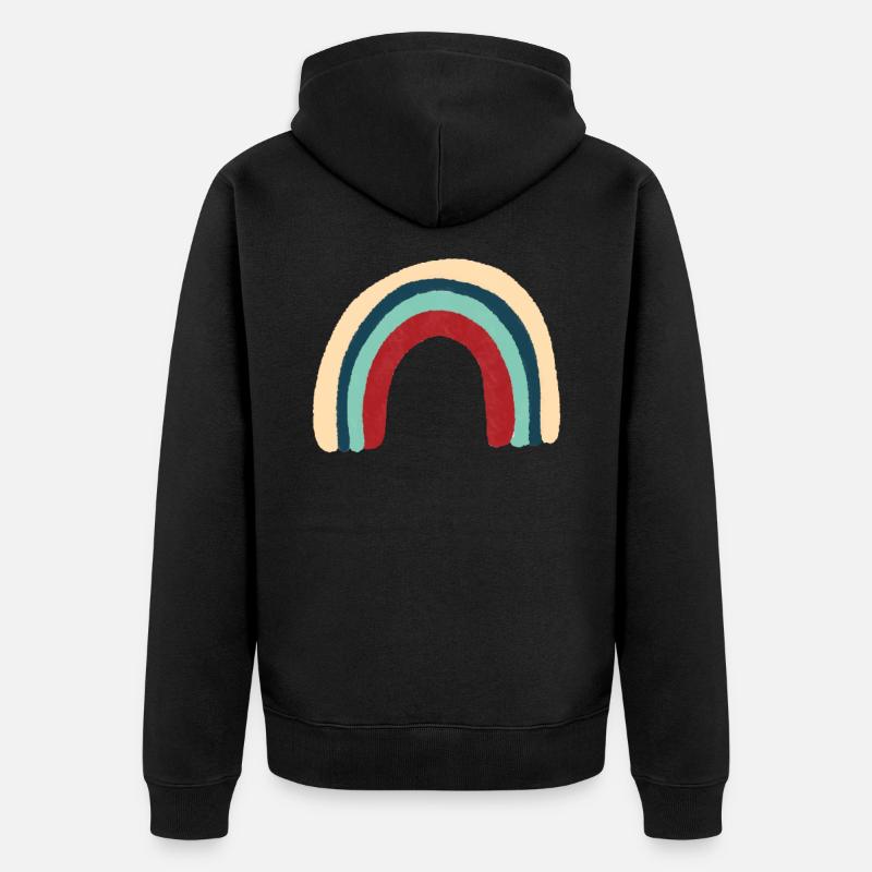 arc en ciel - Veste à capuche bio Premium Unisexe - noir