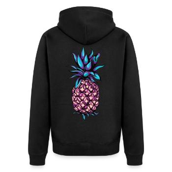 ananas - Veste à capuche bio Premium Unisexe - noir - Dos - Nico (187cm)