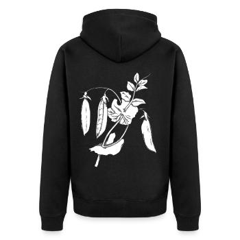 Idée de cadeau Vintage Peas Plant Nature Food - Veste à capuche bio Premium Unisexe - noir - Dos - Nico (187cm)