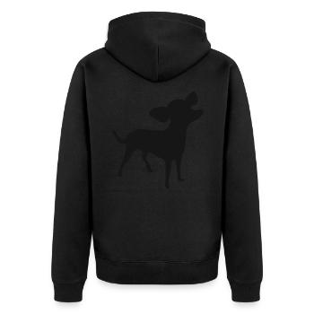 Chihuahua Hund Haustier Hunde Geschenk Hundehalter - Unisex Premium Bio Zip Hoodie - Schwarz - Hinten - Nico (187cm)