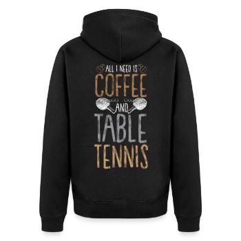 tennis de table raquette de tennis de table joueur de tennis de table - Veste à capuche bio Premium Unisexe - noir - Dos - Nico (187cm)