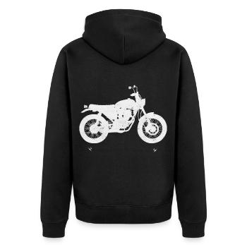 Gardez le calme sur - Veste à capuche bio Premium Unisexe - noir - Dos - Nico (187cm)