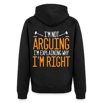 Attorney law law attorney lawyer - Unisex Premium Organic Zip Hoodie - black - Back - Nico (187cm)