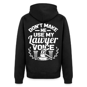 avocat - Veste à capuche bio Premium Unisexe - noir - Dos - Nico (187cm)