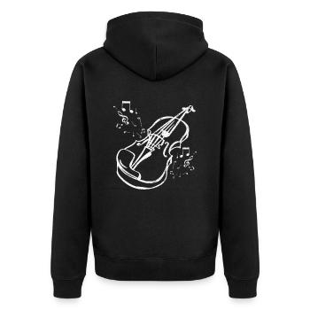 Violin Violin Violinist Viola Violin Player - Unisex Premium Organic Zip Hoodie - black - Back - Nico (187cm)