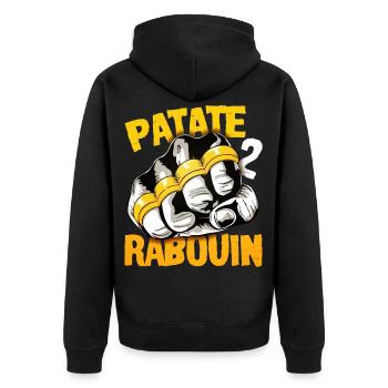 patate 2 rabouin - Veste à capuche bio Premium Unisexe - noir - Dos - Nico (187cm)