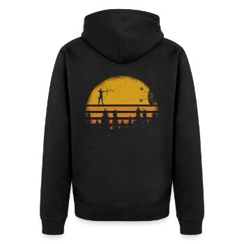 Archery Archery Archery Archery Archery Gift - Unisex Premium Organic Zip Hoodie - black - Back - Nico (187cm)