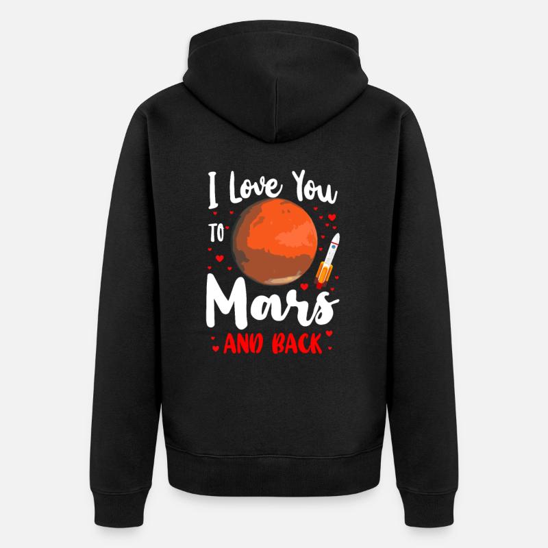 Mars - Unisex Premium Bio Zip Hoodie - Schwarz