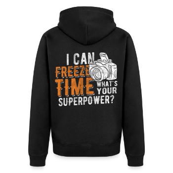 Photographer digital camera photo camera single lens reflex - Unisex Premium Organic Zip Hoodie - black - Back - Nico (187cm)