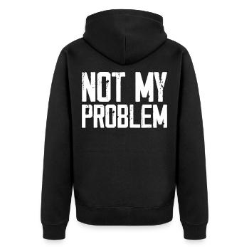 Sarkasmus Teenie Geburtstag Geschenkidee - Unisex Premium Bio Zip Hoodie - Schwarz - Hinten - Nico (187cm)