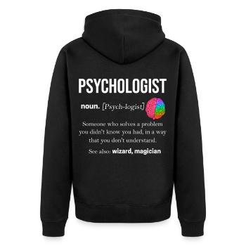 Psychologie psychologue thérapeute cadeau psyché - Veste à capuche bio Premium Unisexe - noir - Dos - Nico (187cm)