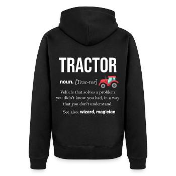 tracteur - Veste à capuche bio Premium Unisexe - noir - Dos - Nico (187cm)