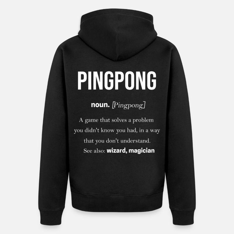 Ping-Pong - Veste à capuche bio Premium Unisexe - noir