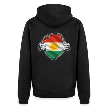 Kurdistan Kurd Kurdes Kurdes Gift - Veste à capuche bio Premium Unisexe - noir - Dos - Nico (187cm)