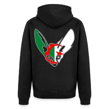 Fennec Algérie - Veste à capuche bio Premium Unisexe - noir - Dos - Nico (187cm)