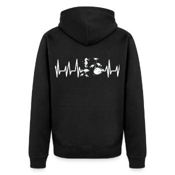 Aquarium - Veste à capuche bio Premium Unisexe - noir - Dos - Nico (187cm)