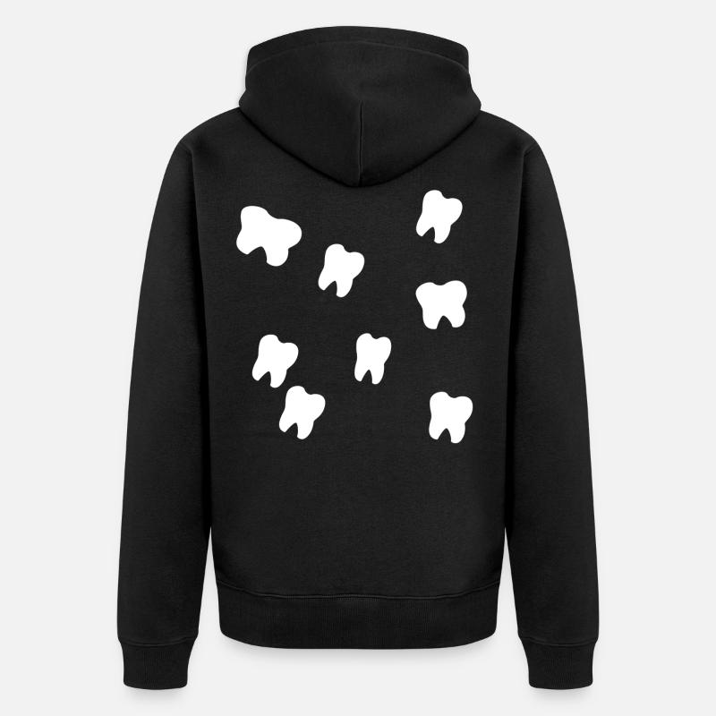 les dents - Veste à capuche bio Premium Unisexe - noir