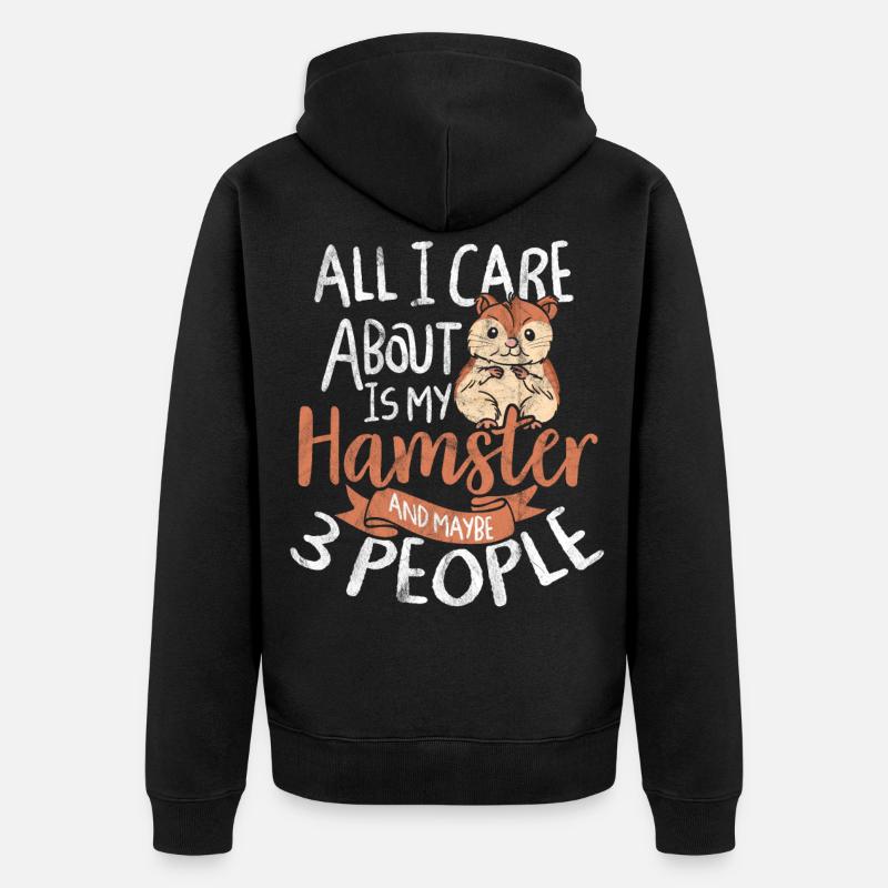 hamster - Veste à capuche bio Premium Unisexe - noir