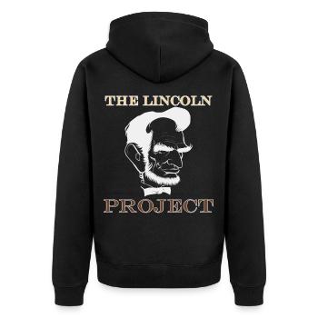 Le projet Lincoln - Veste à capuche bio Premium Unisexe - noir - Dos - Nico (187cm)