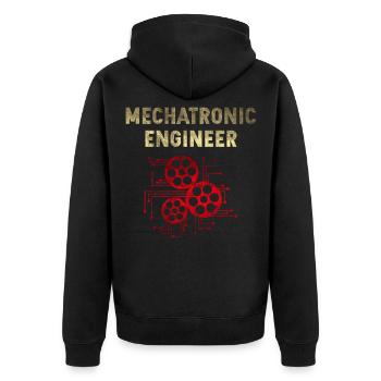 Cadeau ingénieur mécatronique - Veste à capuche bio Premium Unisexe - noir - Dos - Nico (187cm)
