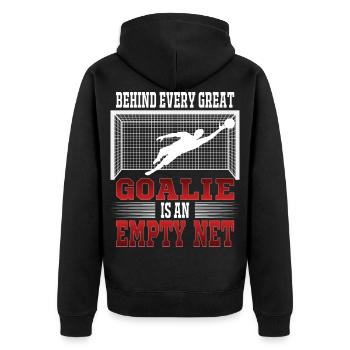 Gardien de but de football entraîneur Tor Keeper cadeau - Veste à capuche bio Premium Unisexe - noir - Dos - Nico (187cm)