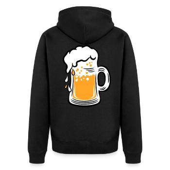 01 Bière de masse gouttes 3c - Veste à capuche bio Premium Unisexe - noir - Dos - Nico (187cm)