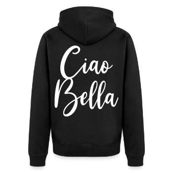 Ciao Bella Single Italy Travel Vacation Gift - Veste à capuche bio Premium Unisexe - noir - Dos - Nico (187cm)