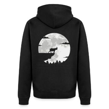 Chèvres cadeaux caprin Capricorne Capricorne capricorne lune - Veste à capuche bio Premium Unisexe - noir - Dos - Nico (187cm)